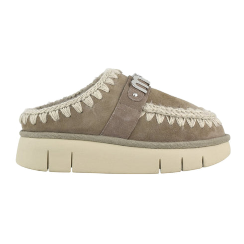 MOU Sabeau Sabot Donna in montone BOUNCE CLOG METAL LOGO 36 A25-MOUFW531001A-ELGRY-36 - Francavilla Moda